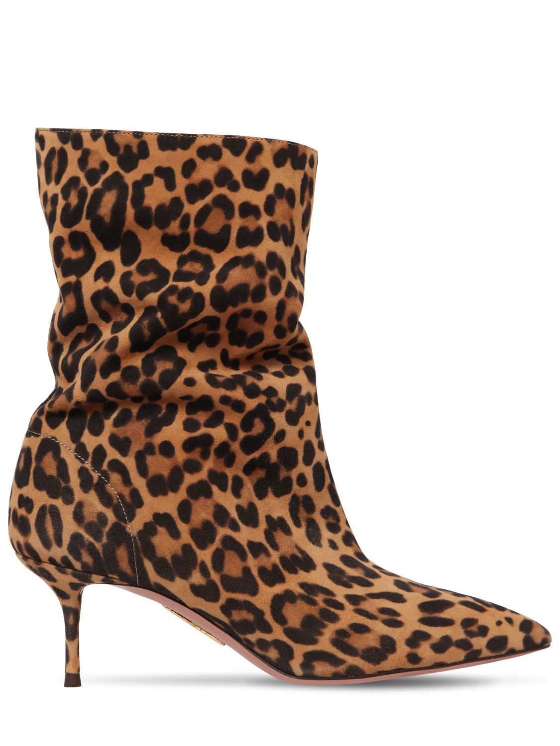 Aquazzura - 60mm leopard print leather ankle boots - Leopard | Luisaviaroma | Luisaviaroma