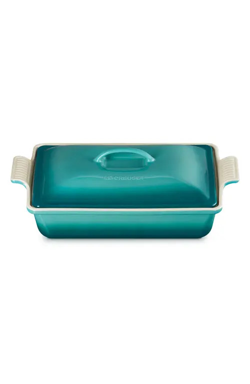 Le Creuset 4-Quart Rectangular Stoneware Casserole with Lid in Riviera at Nordstrom | Nordstrom