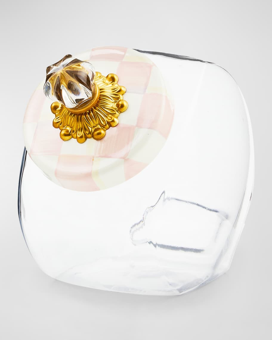 MacKenzie-Childs Sweets Jar with Rosy Check Lid | Neiman Marcus