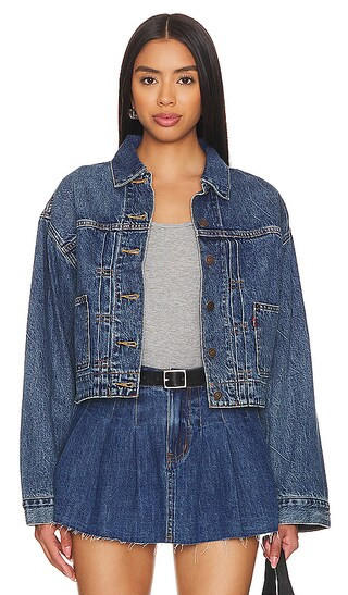 Tailored 90s Trucker in Missed My Flight | Revolve Clothing (Global)