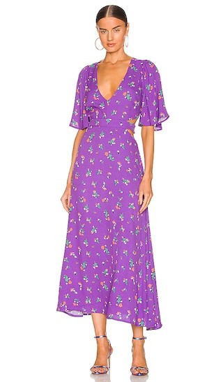 Renzo Dress in Violet Bouquet | Revolve Clothing (Global)