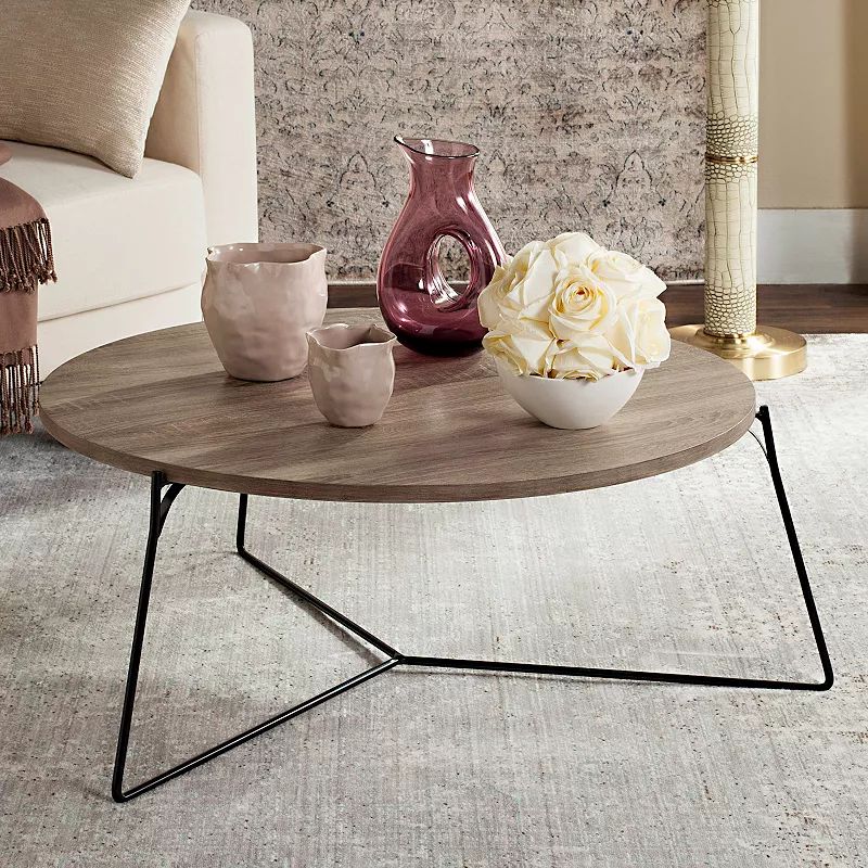 Safavieh Modern Contemporary Round Coffee Table, Grey | Kohl's