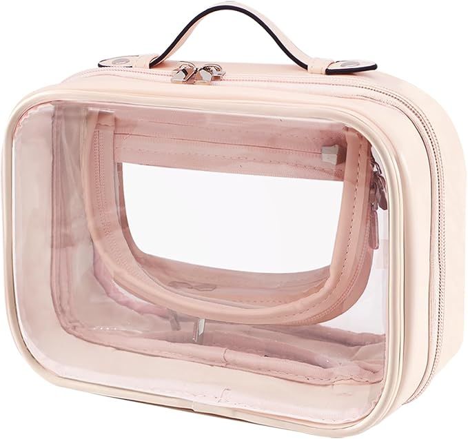 Etomiel Travel Toiletry Bag, Double Sided Transparent Makeup bag, Makeup Cosmetic Bag Organizer, ... | Amazon (US)