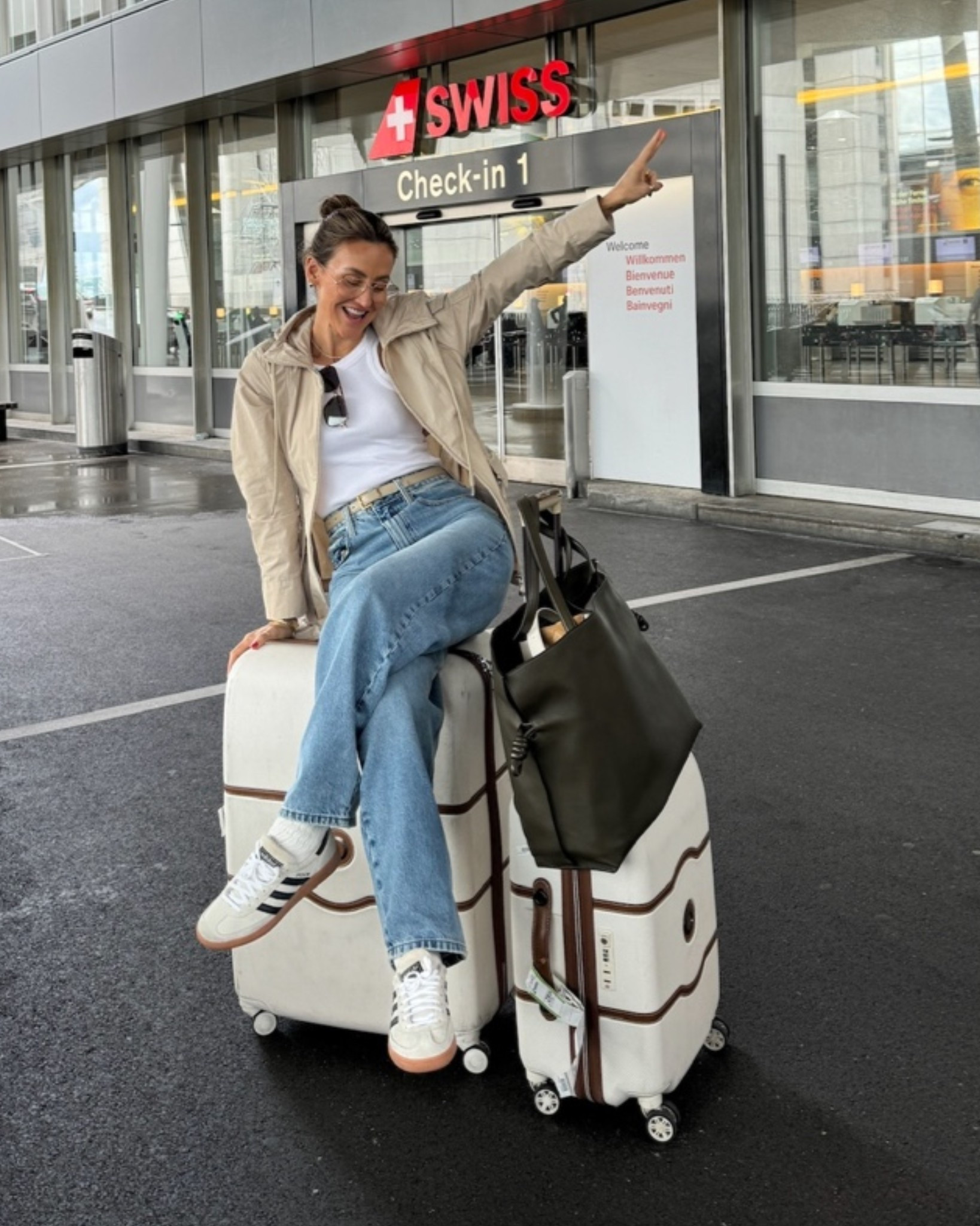 What I wore to travel to Switzerland two years ago and would wear it again today! The rain jacket has been. Staple in my wardrobe since!

#LTKstorytime #LTKootd #LTKTravel