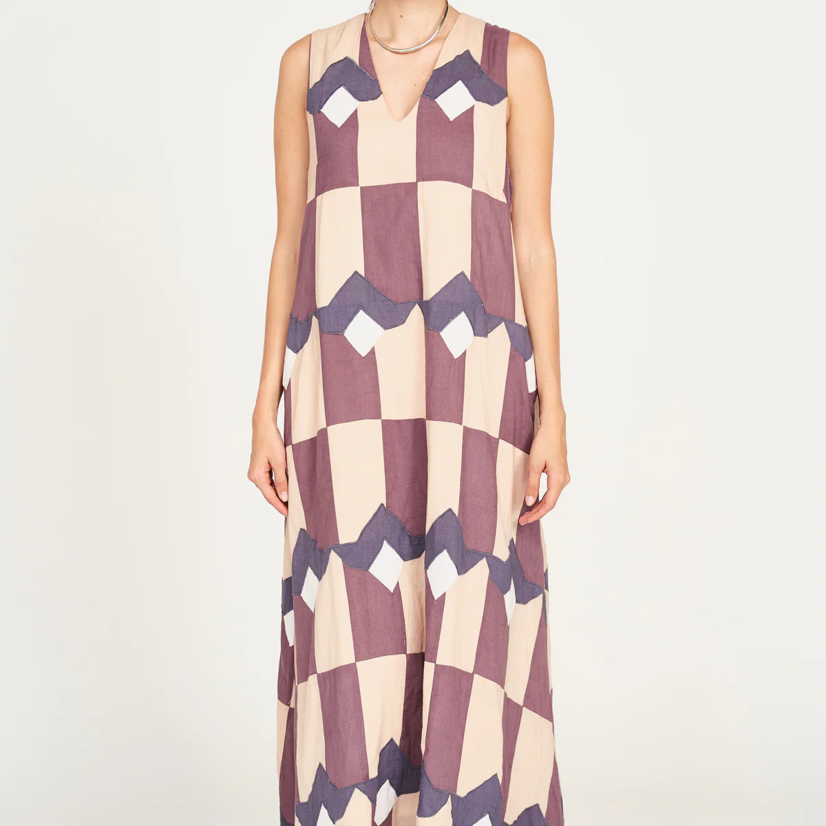 Cassis Dress in Plum Origami | MIRTH