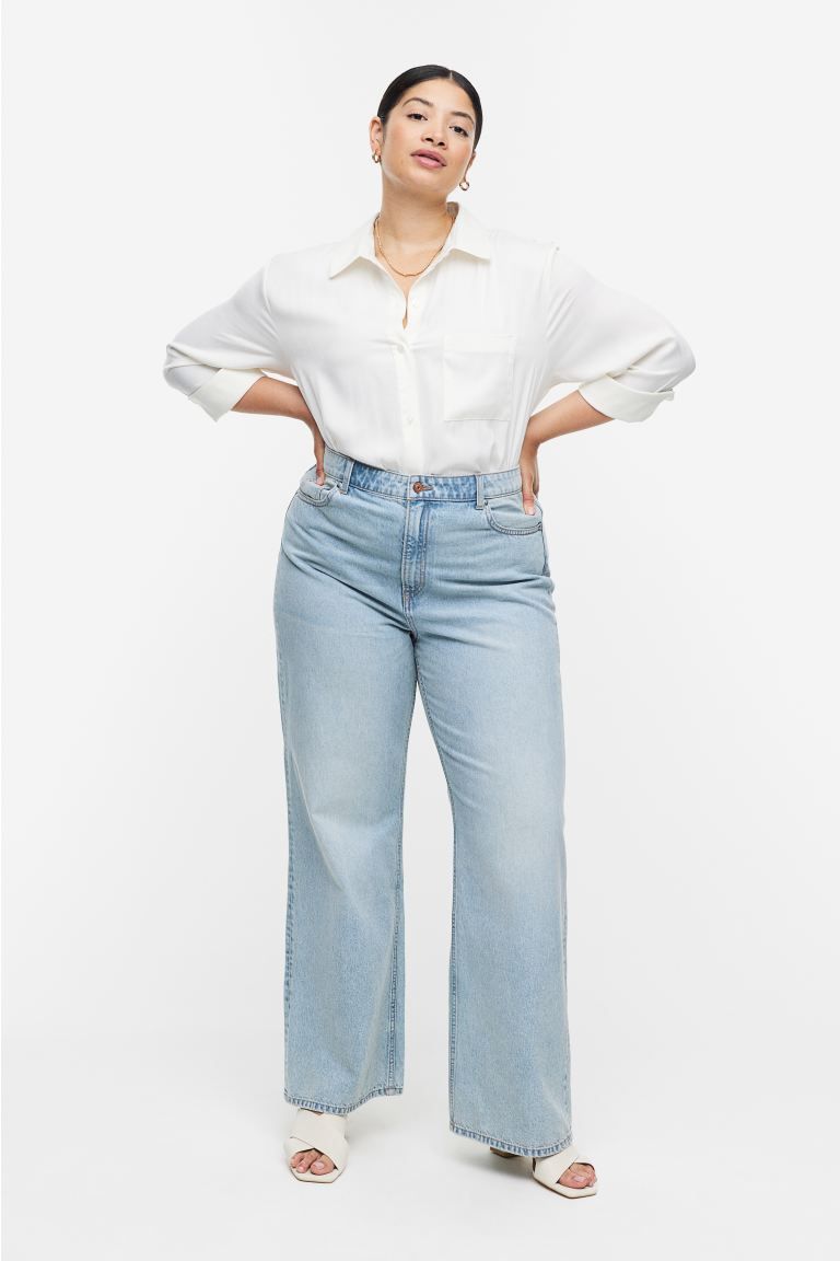 Curvy Fit Wide High Jeans | H&M (US + CA)