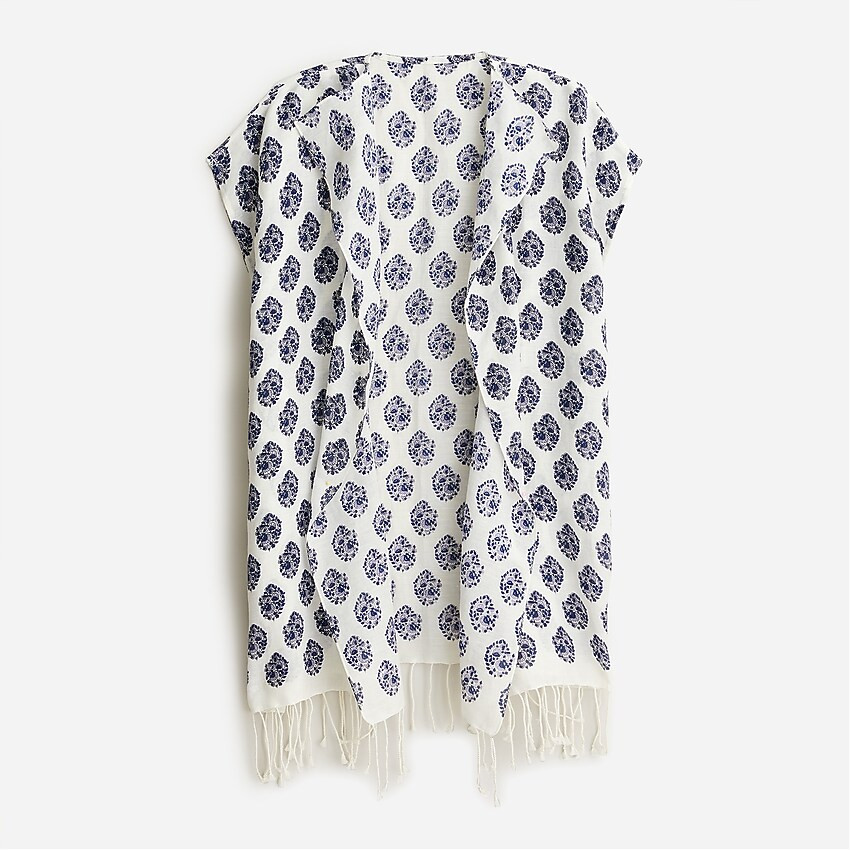 Printed beach poncho | J. Crew US