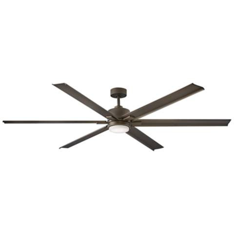 82" Hinkley Indy Maxx Matte Bronze Outdoor LED Smart Ceiling Fan | Lamps Plus