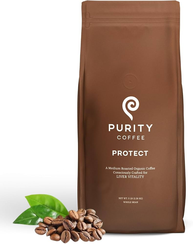 Purity Coffee PROTECT High Antioxidant Light-Medium Roast Whole Bean (5lb Bag) | Specialty-Grade ... | Amazon (US)