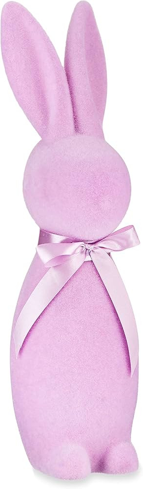 Grainarain 16 in. Mint Flocked Bunny Easter Decoration,Purple | Amazon (US)