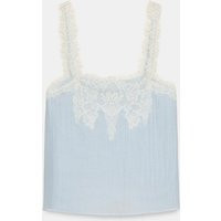 Zara - Lace Camisole Top - Pastel Blue - L - Woman | Zara US