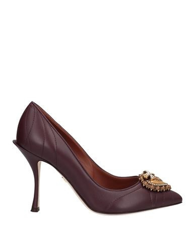 Dolce & gabbana Woman Pumps Burgundy Size 5.5 Soft Leather | YOOX (US)