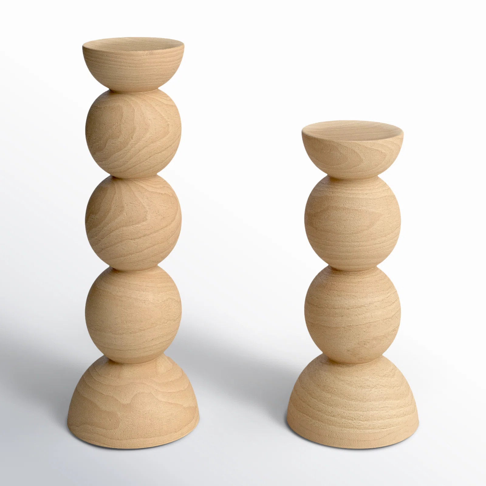 16.5'' H Wood Tabletop Candlestick | Wayfair North America