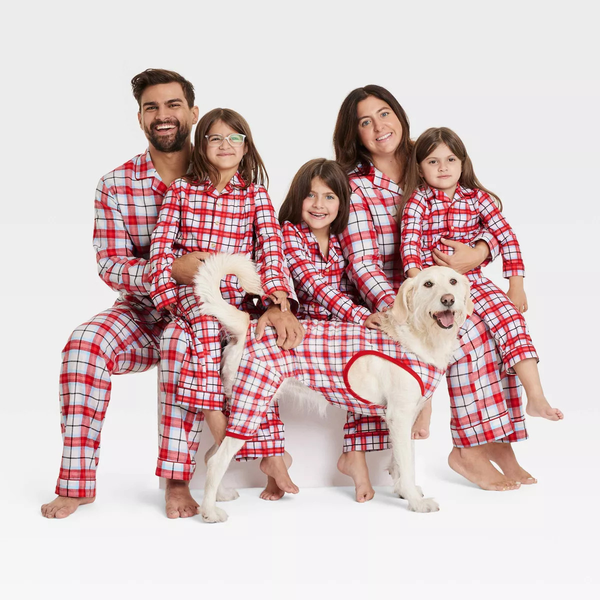 Women's Plaid Flannel Holiday Matching Family Pajama Set - Wondershop™ White 4X | Target