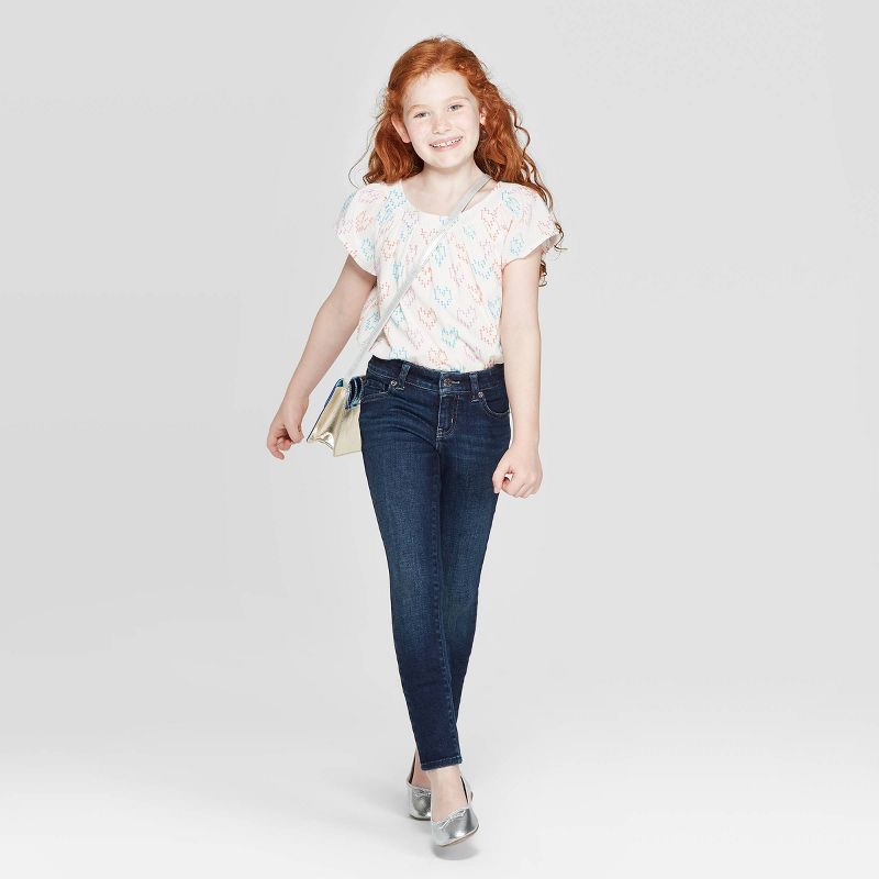 Girls' Mid-Rise Ultimate Stretch Skinny Jeans - Cat & Jack™ | Target