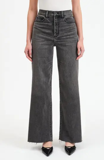 Far Out Raw Hem High Waist Wide Leg Jeans | Nordstrom