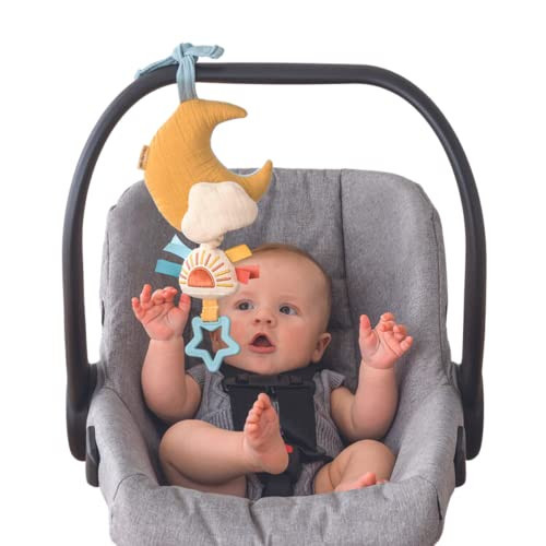 Itzy Ritzy – Musical Pull-Down Toy - Bitzy Notes Baby Musical Toy Attaches to Car Seat, Play Gym, or Stroller & Plays a Soothing Melody, Infant Toy for Ages 0 Months and Up (Moon) | Amazon (US)