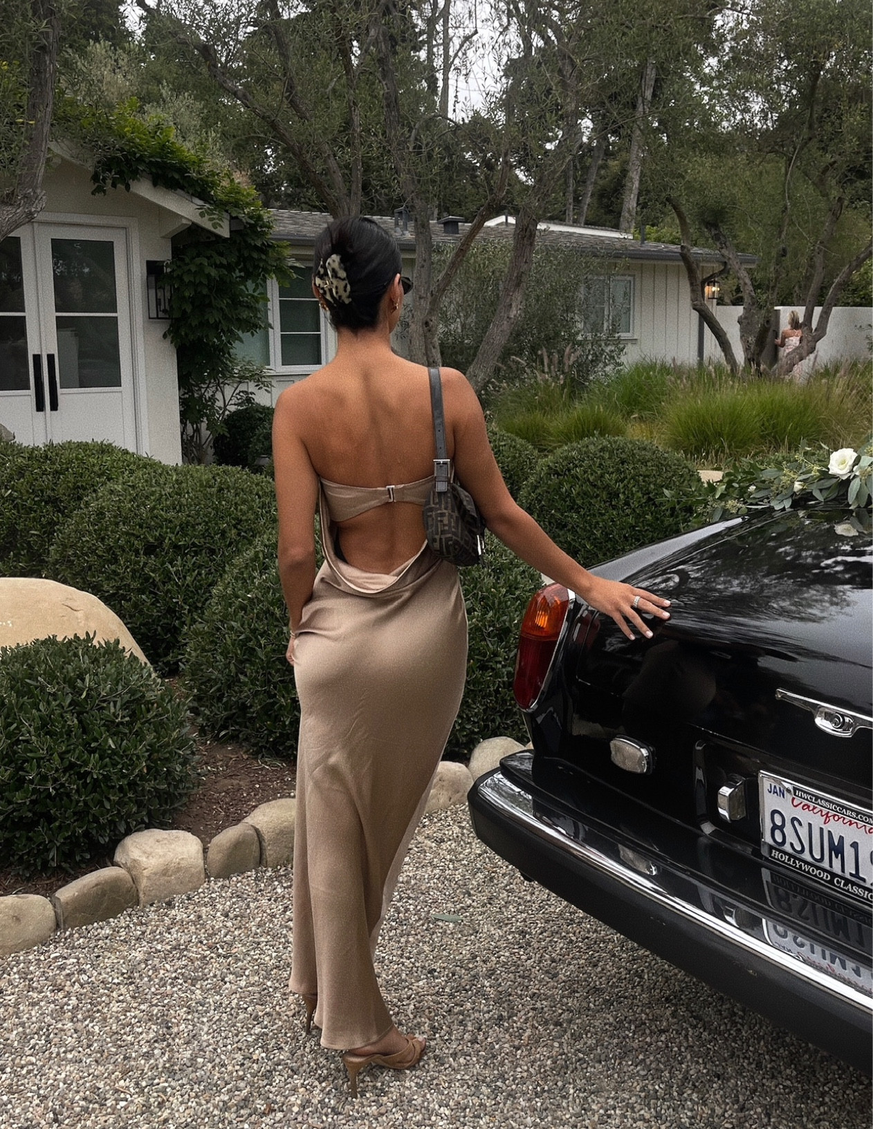 brown satin strapless maxi wedding guest dress inspo #weddingguest #satindress #fallwedding 

#LTKstyletip #LTKSeasonal #LTKwedding