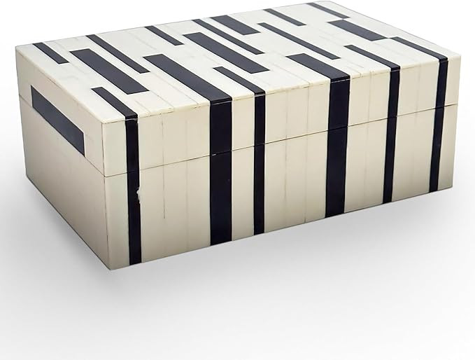 Perilla Home Home Decor Decorative Storage Wooden Boxes Ikigai Keepsake Box Gifts For All Black a... | Amazon (US)