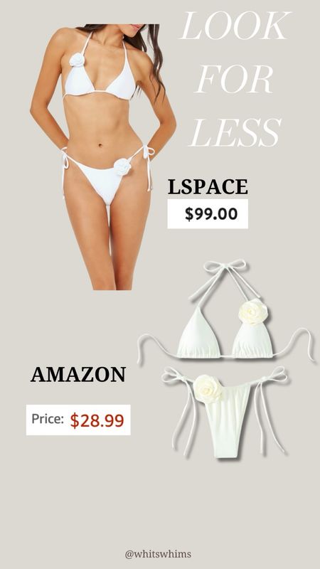 LOOK FOR LESS!! 

White bikini 
Swimsuit 
White swimsuit 
White bathing suit 
Summer outfit 
Spring outfit 
Bride 

#LTKstyletip #LTKwedding #LTKswim
