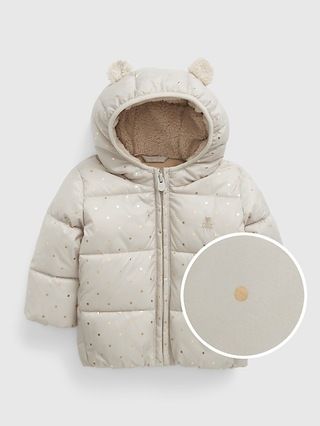 Baby 100% Recycled Sherpa-Lined Puffer Jacket | Gap (US)
