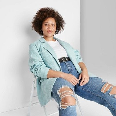 Women's Single Button Oversized Blazer - Wild Fable™ | Target