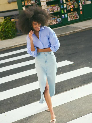Oversized Button-Down Boyfriend Shirt | Old Navy (CA)