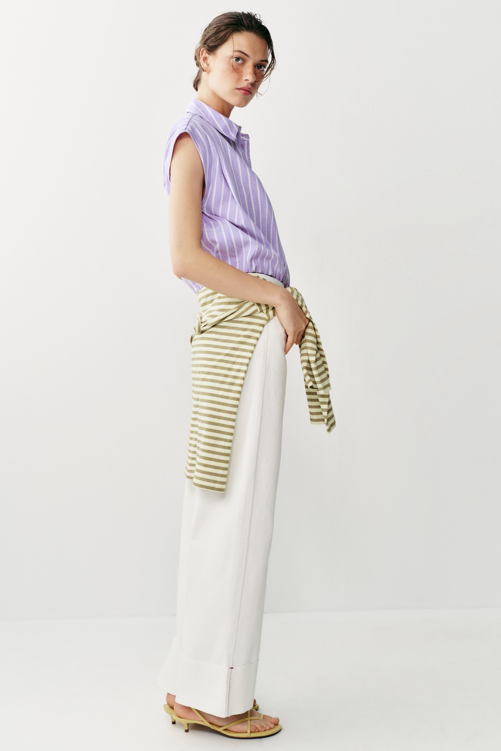 CROPPED STRIPED SHIRT | Zara US