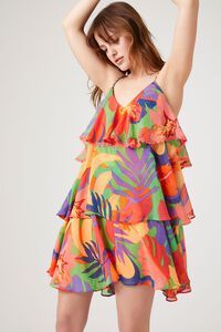 Tropical Print Tiered Dress | Forever 21 (US)