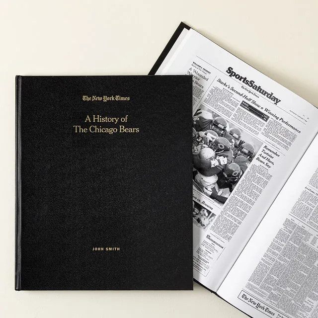 New York Times Custom Football Book | UncommonGoods