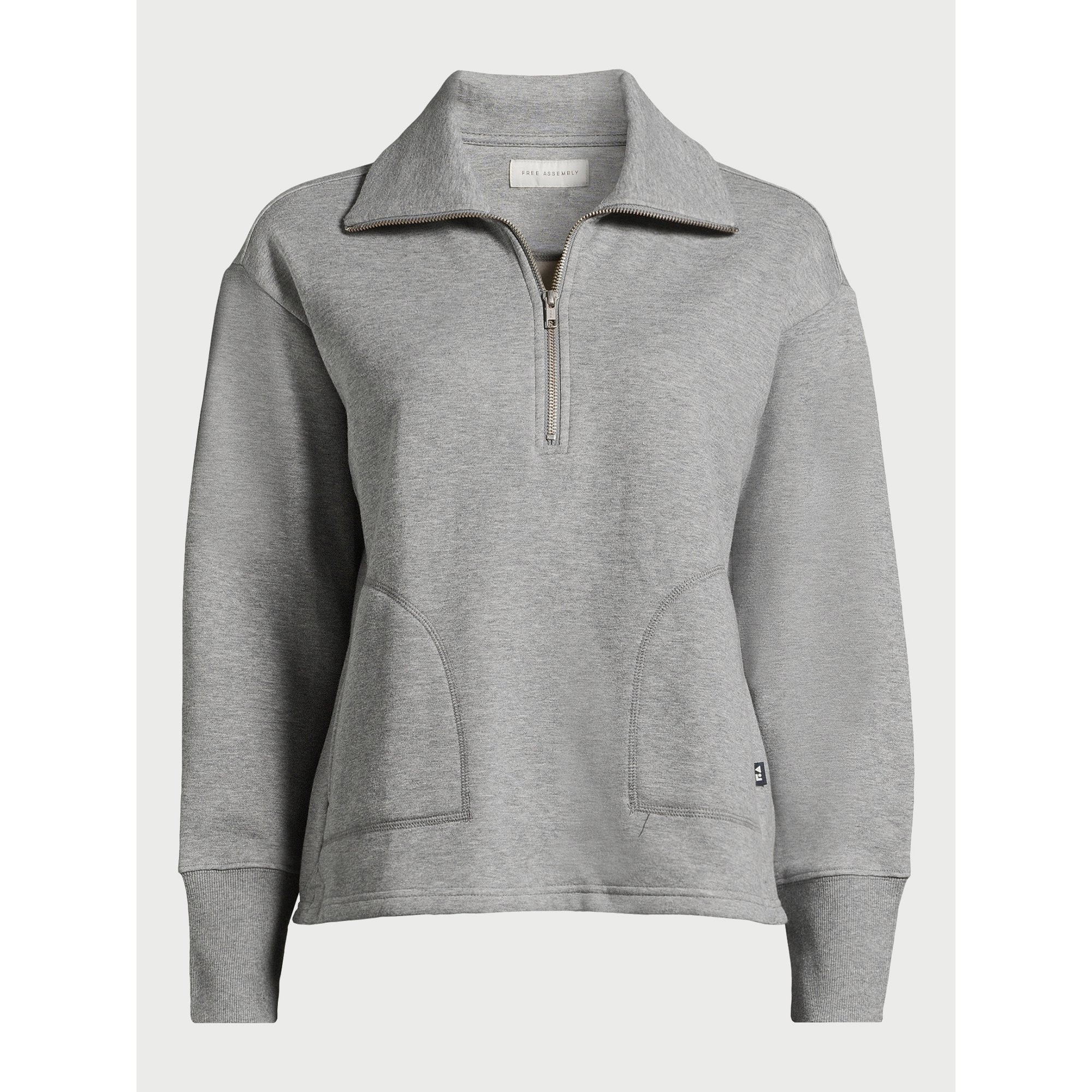 Free Assembly Women's Half Zip Sweatshirt, Sizes XS-XXXL | Walmart (US)