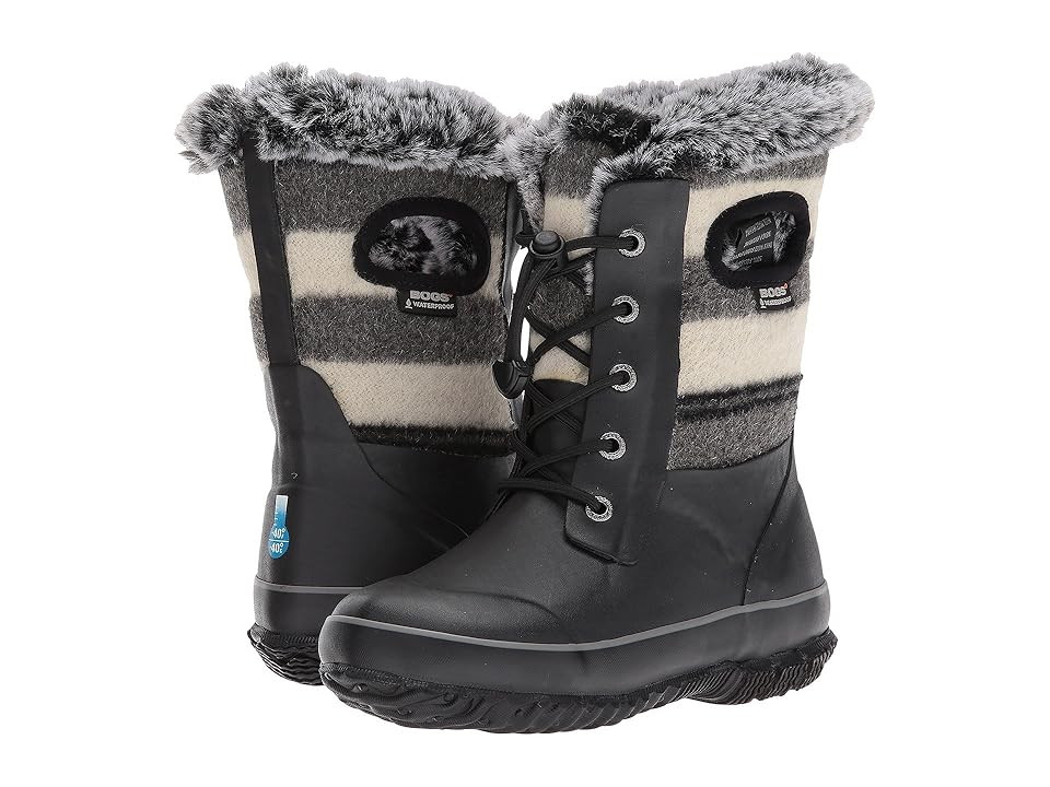Bogs Kids Arcata Wool Stripe (Toddler/Little Kid/Big Kid) (Black Multi) Girls Shoes | Zappos