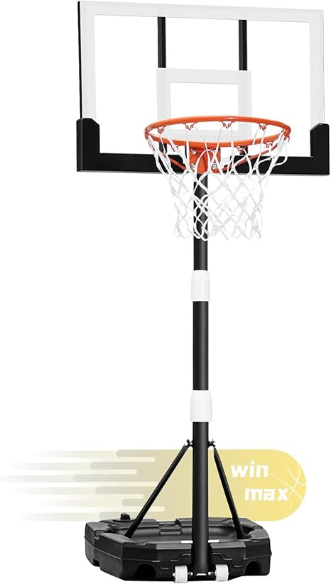 WIN.MAX Kids Basketball Hoop 29 in Backboard, 3.2 to 7.2FT Adjustable Height, Swimming Pool Baske... | Amazon (US)