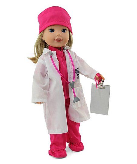 Hot Pink Doctor Outfit for 14.5'' Doll | Zulily