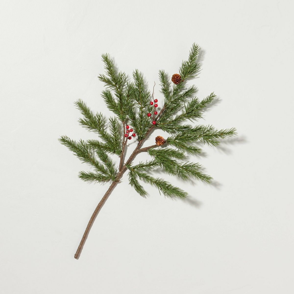25" Faux Pine & Winterberry Christmas Stem - Hearth & Hand™ with Magnolia | Target