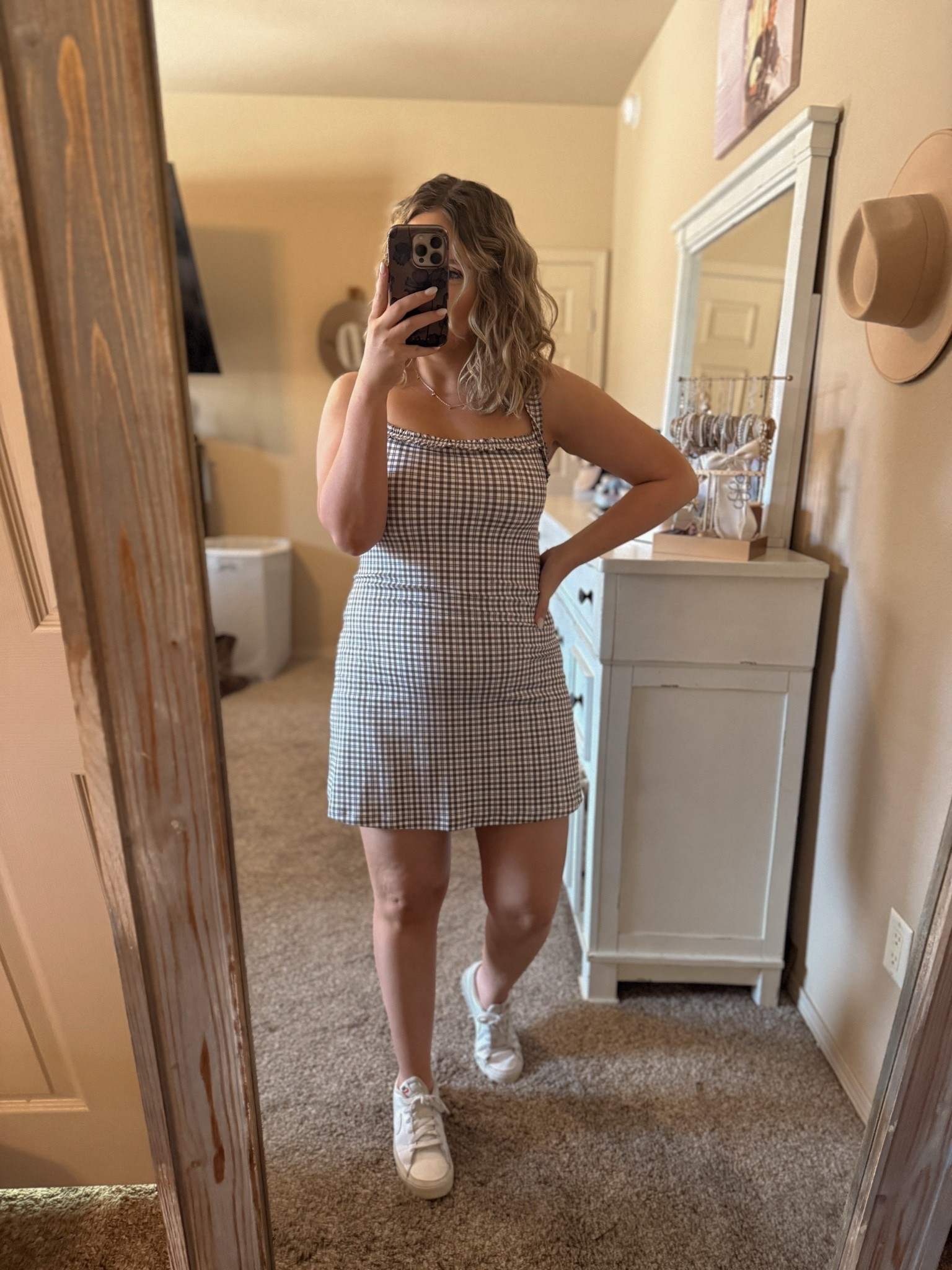 This checkered active dress is one of those pieces that makes getting dressed so easy. It has built-in shorts and a built-in bra with padding, so it’s supportive, comfortable, and truly an all-in-one outfit. Perfect for walks, errands, workouts, or busy mom days when you still want to feel cute and put together. The checkered print makes it feel extra fun and trendy while still being super wearable.






checkered active dress women, active dress with built in bra, padded athletic dress women, sporty dress with built in shorts, tennis dress checkered print, activewear dress women summer, supportive workout dress women, casual sporty outfit women, mom friendly athletic dress, comfy active dress women, trendy checkered outfit women, throw on and go summer outfit, sporty chic dress women, athletic skort dress women @abercrombie

#LTKgrwm #LTKmomlife #LTKootd
