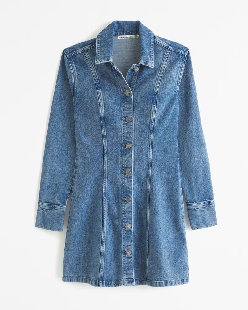 Women's Denim Shirt Dress | Women's Dresses & Jumpsuits | Abercrombie.com | Abercrombie & Fitch (US)