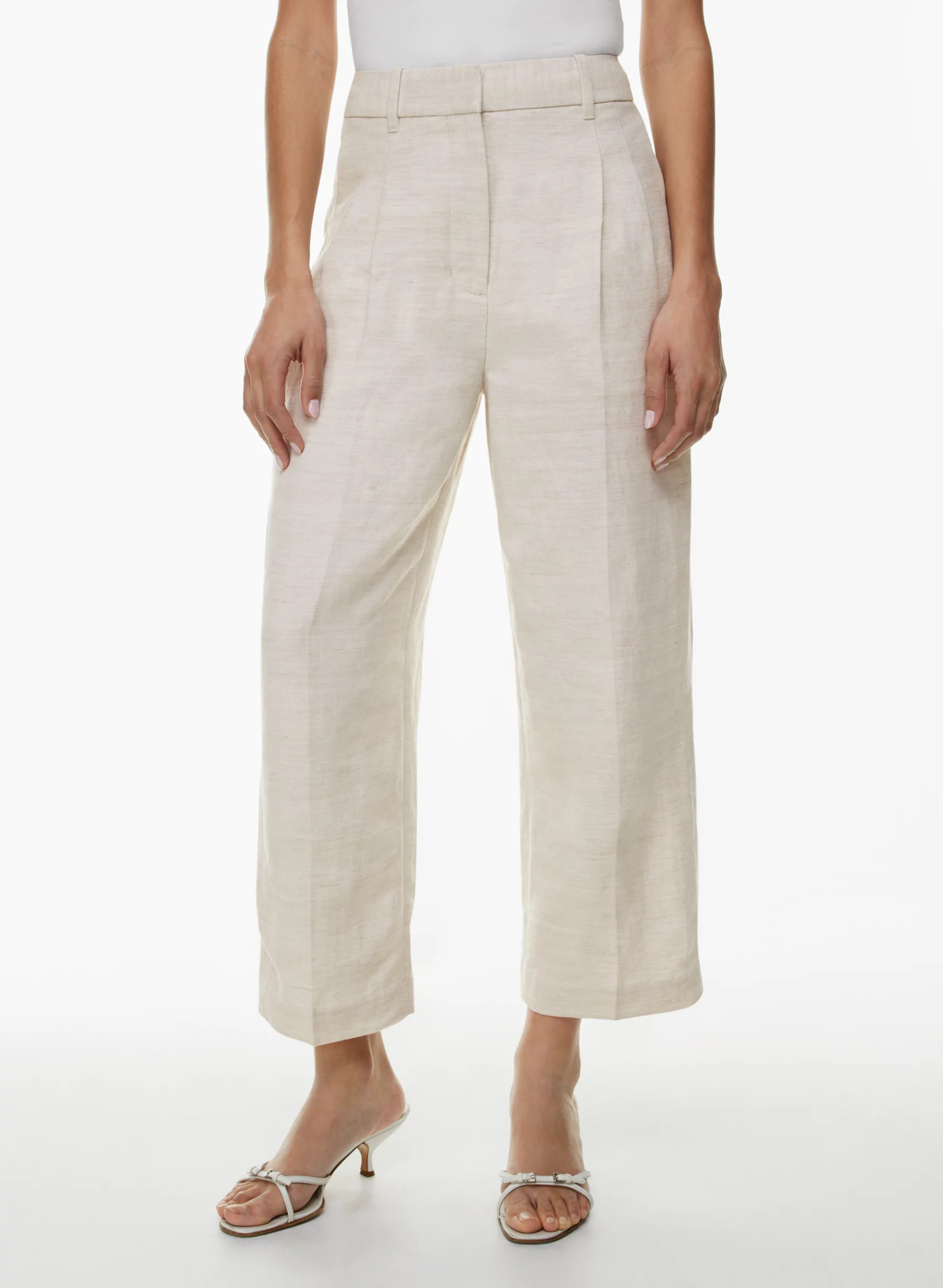 THE EFFORTLESS PANT™ LINEN CROPPED | Aritzia