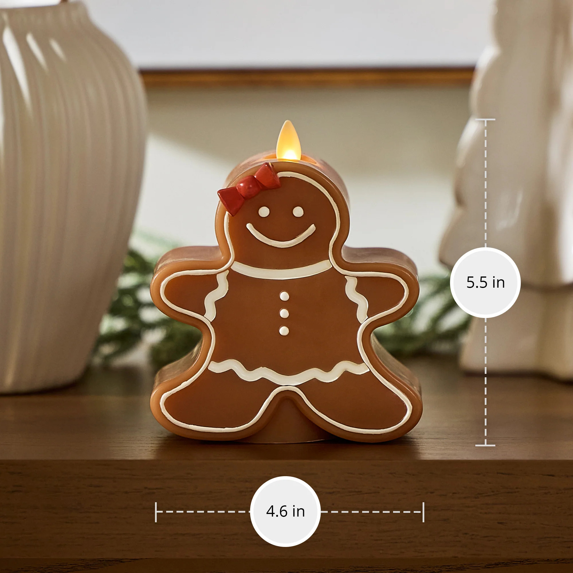 Gingerbread Girl Flameless Candle | Luminara
