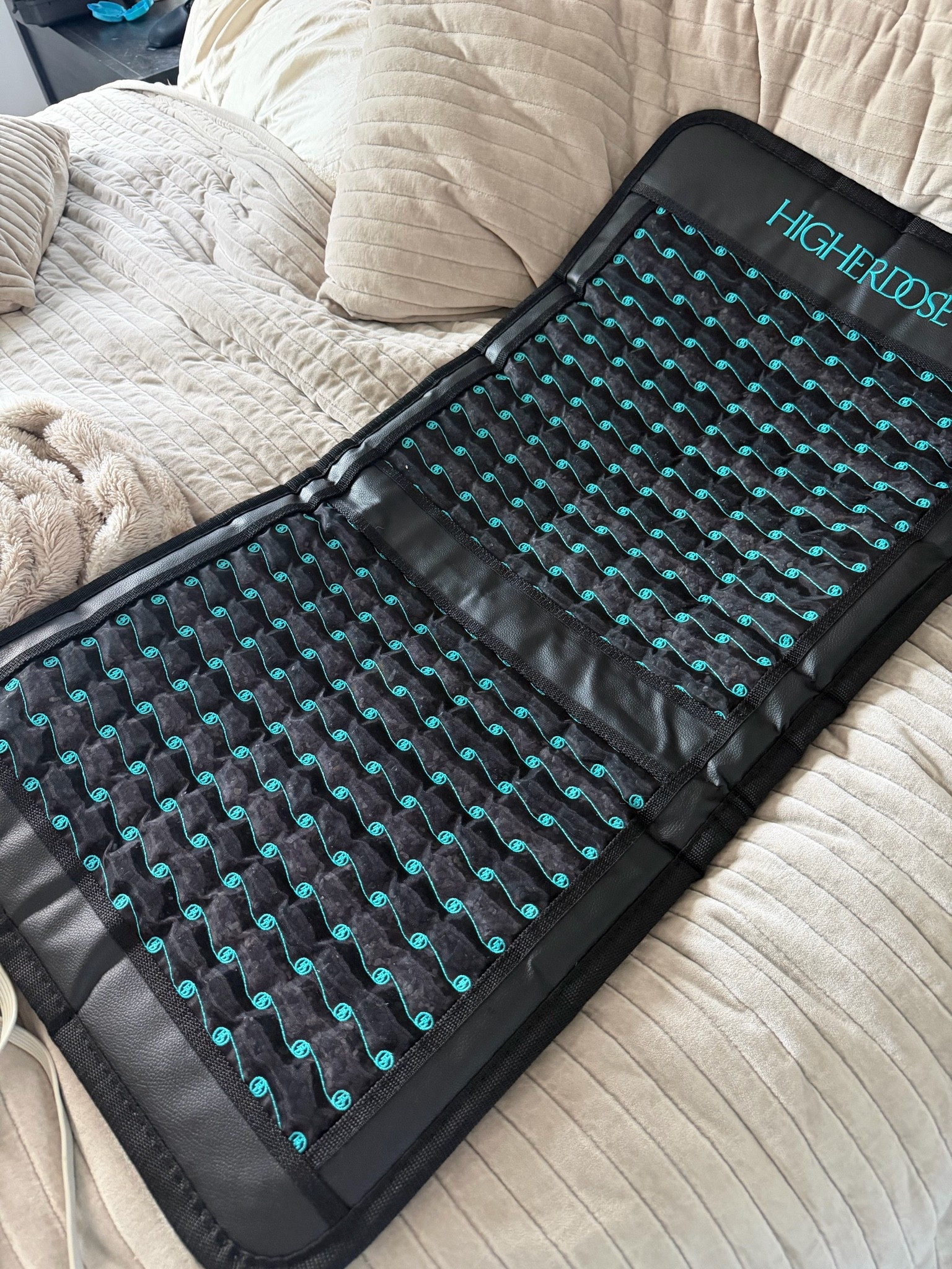 I use my PEMF mat whenever I’m meditating. A PEMF mat uses low-frequency electromagnetic waves to stimulate your cells. People mainly use them for recovery, circulation, inflammation, sleep, and stress support. I love it

#LTKActive #LTKdayinmylife #LTKTravel