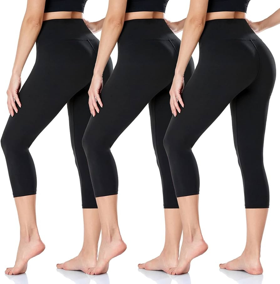 DHSO 3 Pack Leggings for Women, High Waist Tummy Control Yoga Pants Non See-Through Workout Runni... | Amazon (CA)