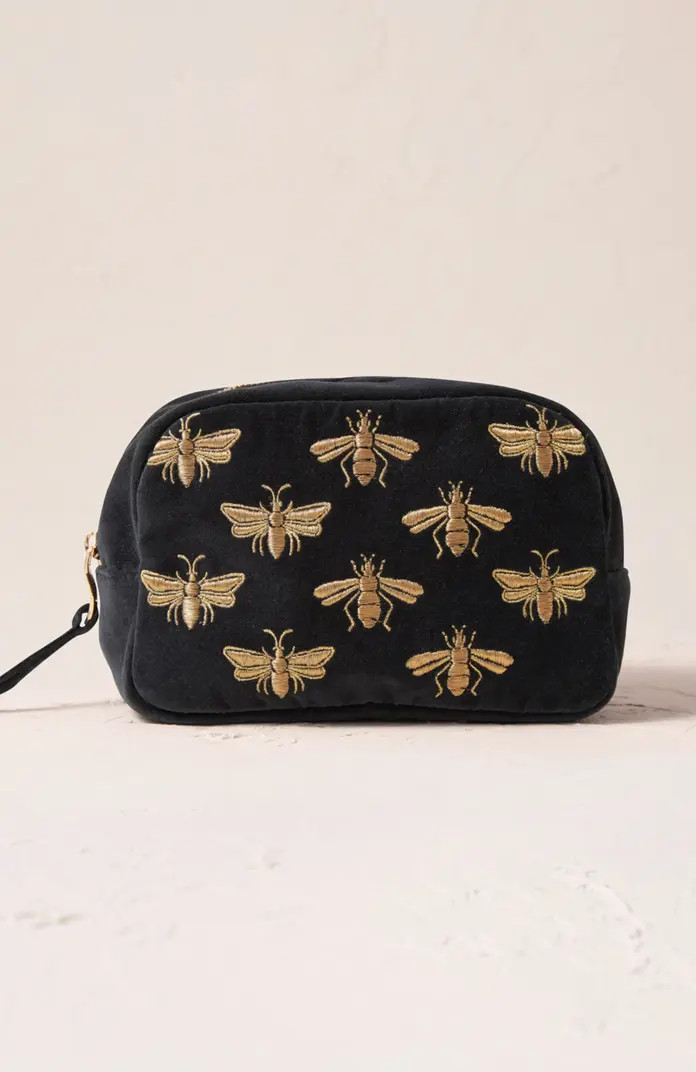 Honey Bee Velvet Makeup Bag | Nordstrom
