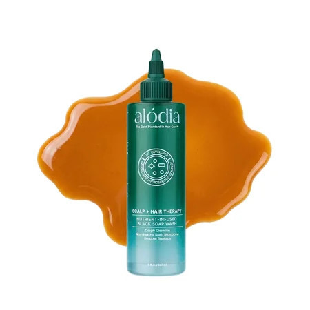 ALODIA Nourish & Heal Raw Organic Black Soap for Dry Scalp & Gentle Hair - Lavender & Spearmint Infused African Liquid Black Soap Wash - Gently Remove Buildup on Scalp & Strands - 8 oz | Walmart (US)