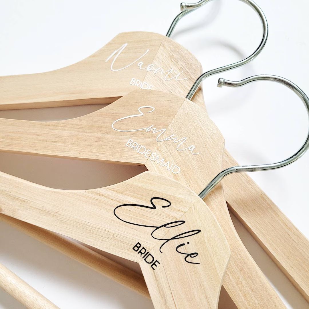 Personalized Bridal Hangers Bridesmaids Gifts Personalized - Etsy | Etsy (US)
