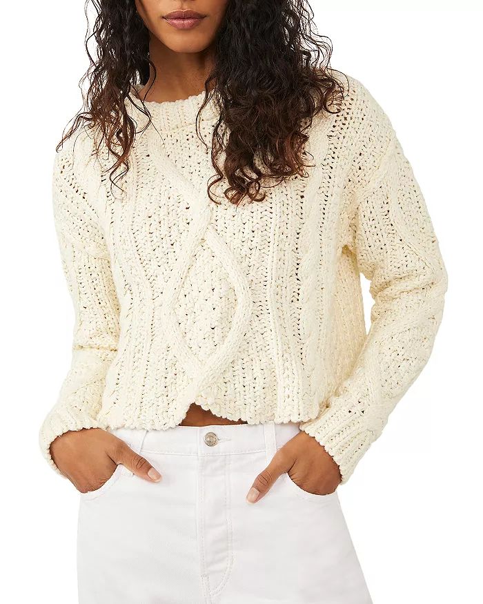 Free People Cutting Edge Cable Cropped Sweater Women - Bloomingdale's | Bloomingdale's (US)