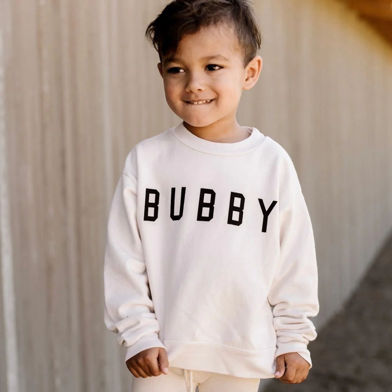 Kids Bubby Everyday Boys Sweatshirt in Powder Color - Ford And Wyatt | Ford and Wyatt