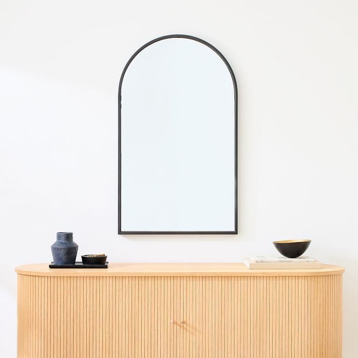 Metal Framed Large Arch Wall Mirror - 24"W x 40"H | West Elm (US)