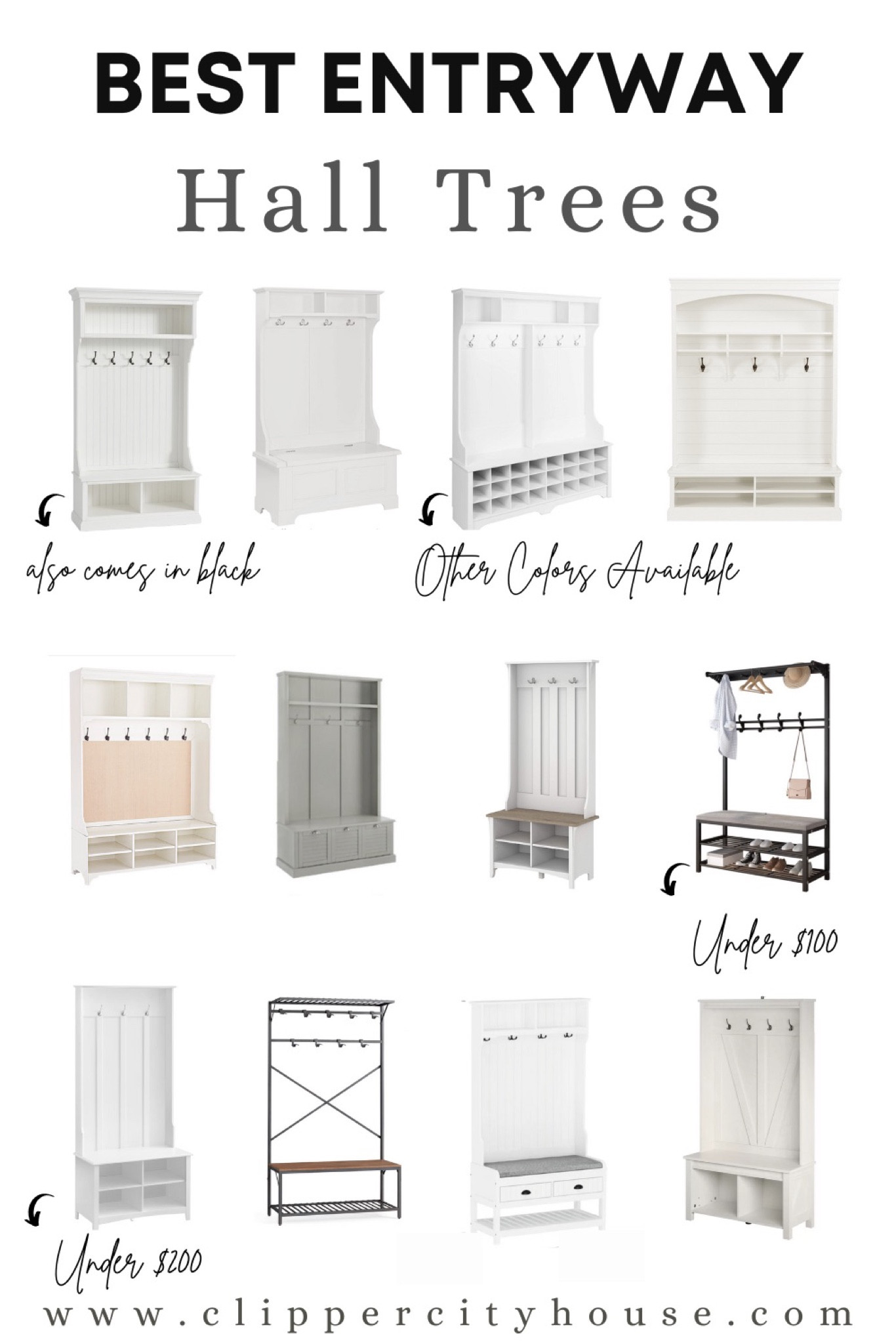 Entryway organizer round up

Hallway tree, hall tree, entryway, foyer, shoe organizer, shoe organization, mudroom, hall bench, wide hall tree, narrow hall tree
