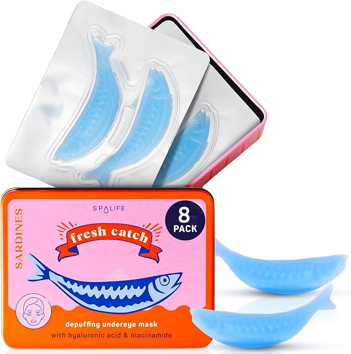 SpaLife Fresh Catch Hydrogel Under Eye Patches for Dark Circles | Sardine Under Eye Patches for P... | Amazon (US)