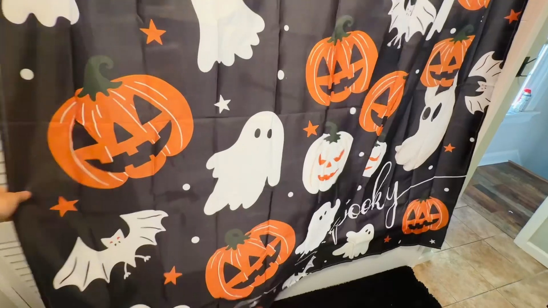 This Halloween shower curtain is such an easy way to make the bathroom feel festive without adding a bunch of extra decor. It has ghosts, pumpkins, bats, little stars, and a fun “Spooky” design on a dark background. I like that it comes with hooks, has a weighted bottom, and gives the whole bathroom a quick seasonal update.

I may earn a commission from affiliate links. 

 #LTKSeasonal #LTKHome